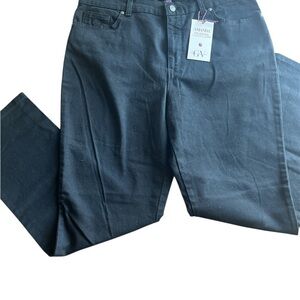 Gloria Vanderbilt Amanda Black Women's Jeans Stretch Classic Rise Tapered Leg